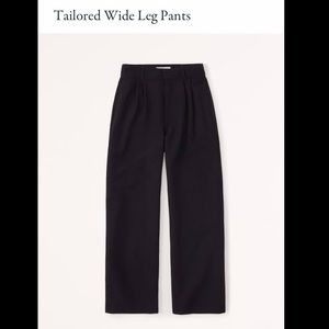 Abercrombie Tailored Wide Leg Pants black